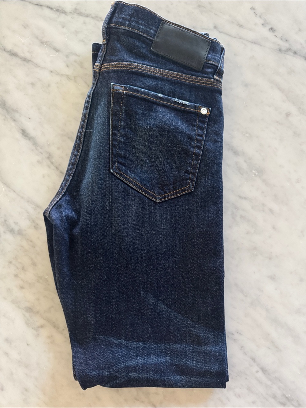 Baldwin Dark Blue Button-Fly soft Jeans
